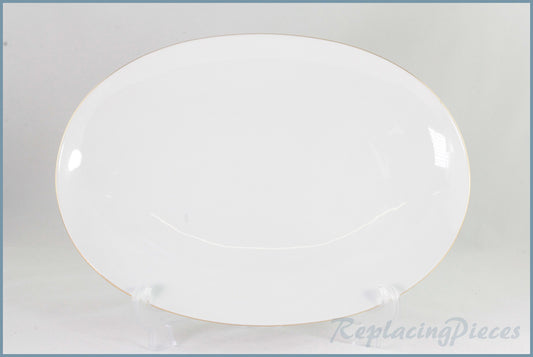 Thomas - White With Thin Gold Band - 13 1/8" Oval Platter