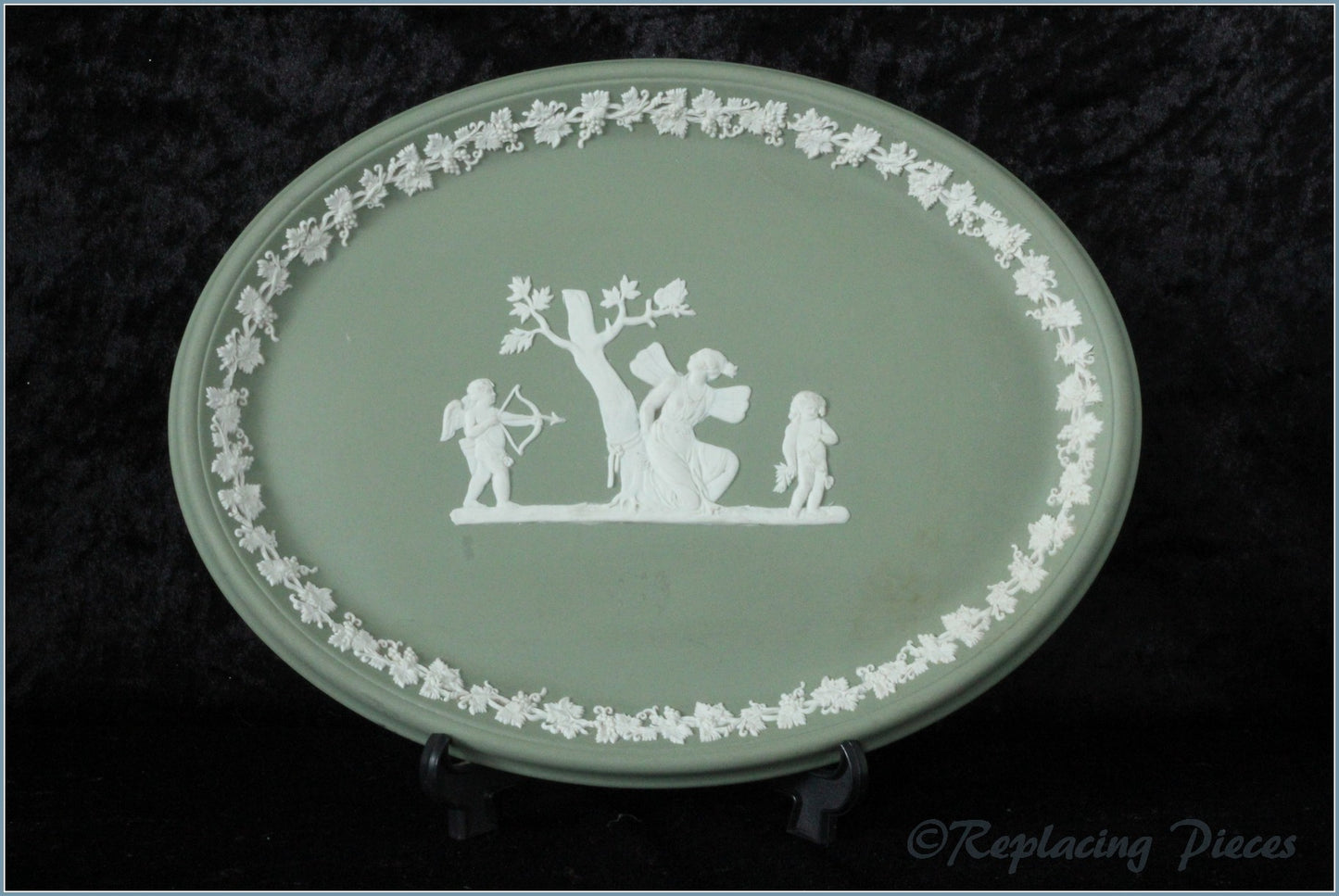 Wedgwood - Jasperware (Sage Green) - Dressing Table Tray - WWJWG1