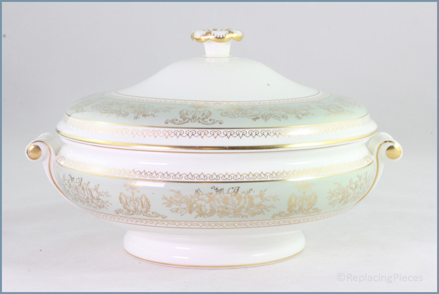 Wedgwood - Columbia (Sage Green) - Lidded Vegetable Dish
