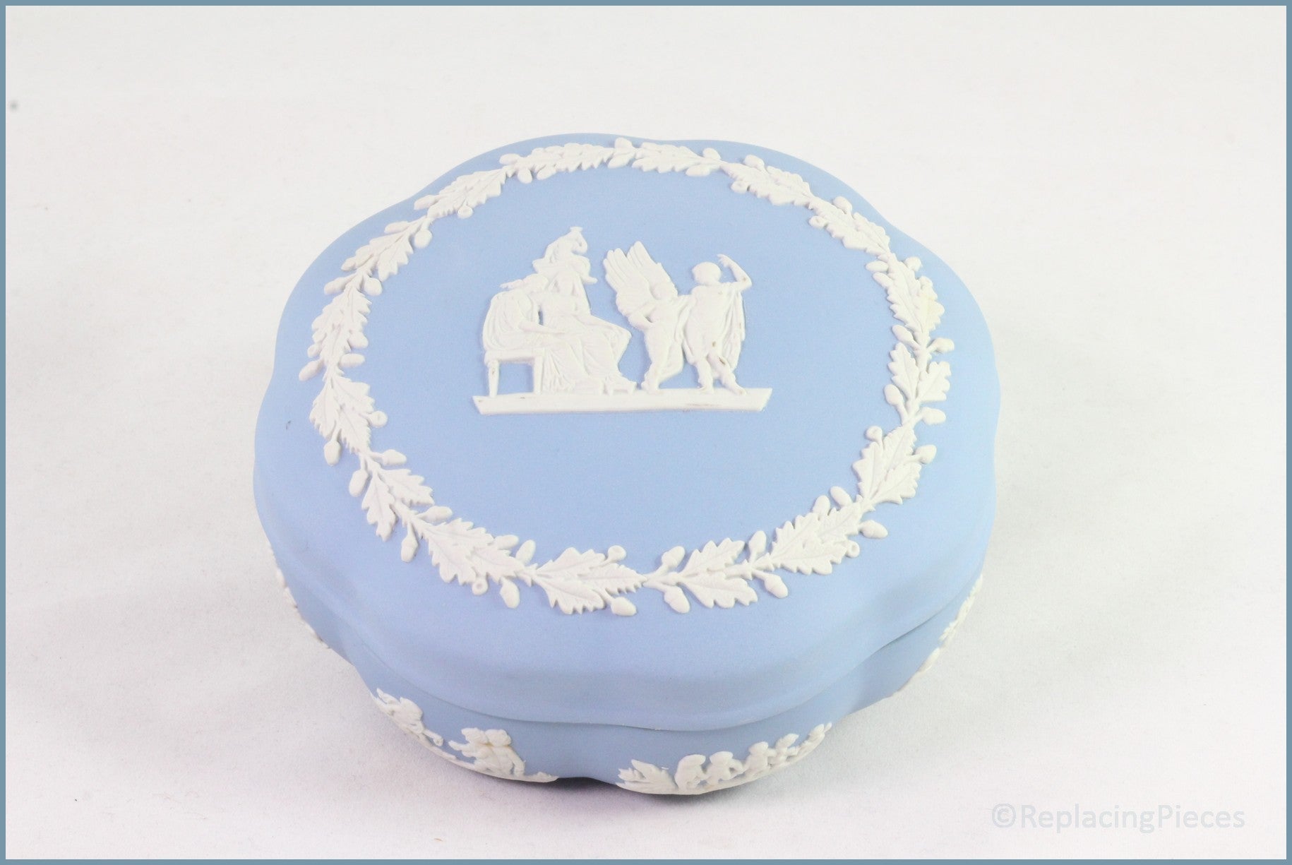 Wedgwood - Jasperware (Pale Blue) - Box - Petal Shaped