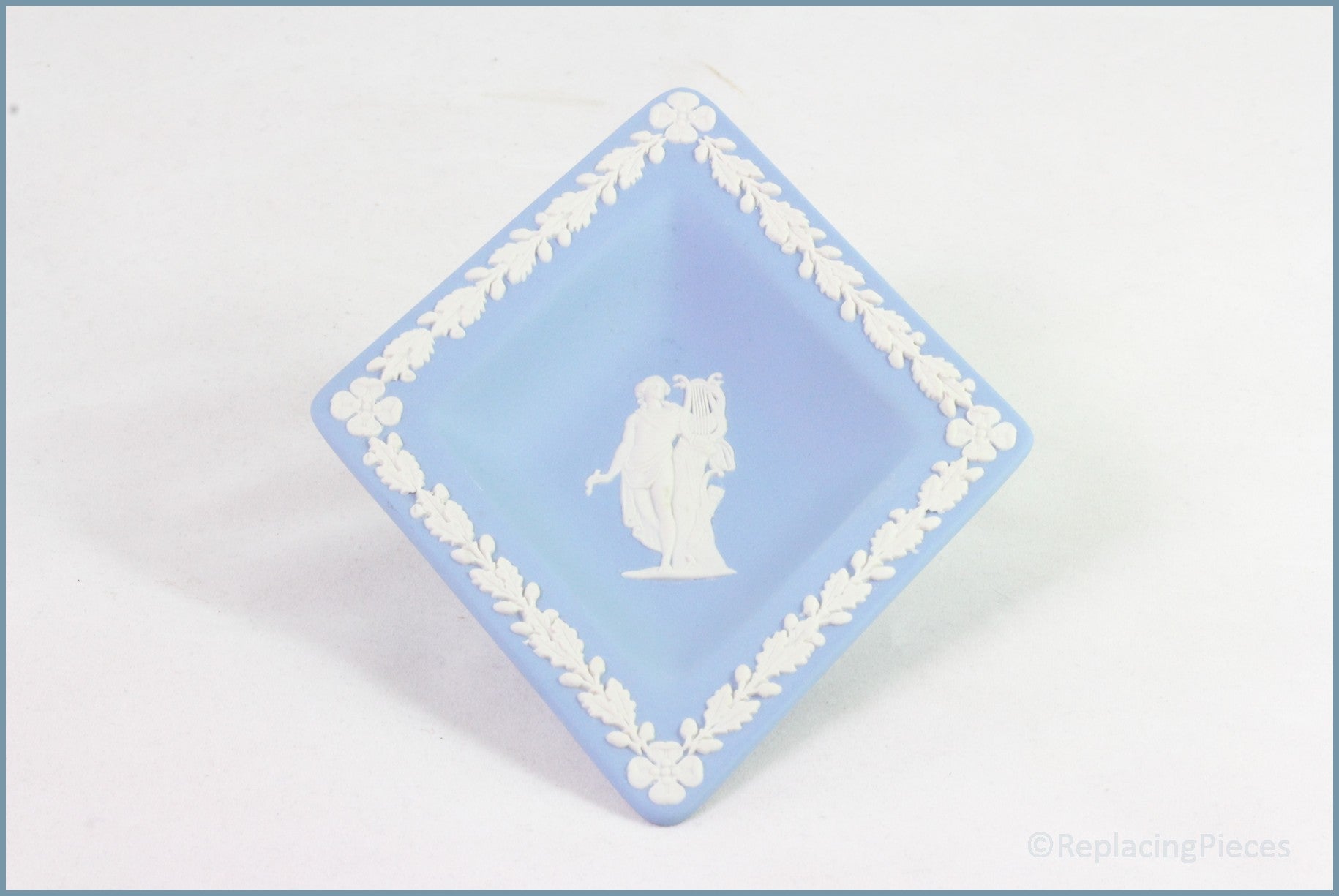 Wedgwood - Jasperware (Pale Blue) - Card Suits Pin Tray - Diamond