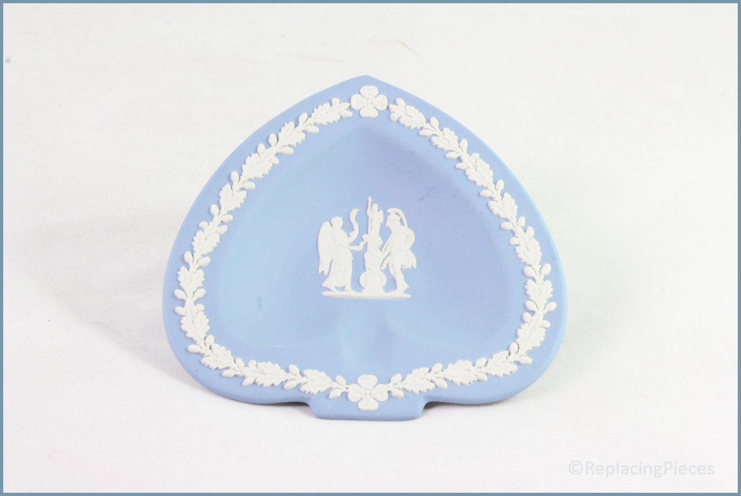 Wedgwood - Jasperware (Pale Blue) - Card Suits Pin Tray - Spades