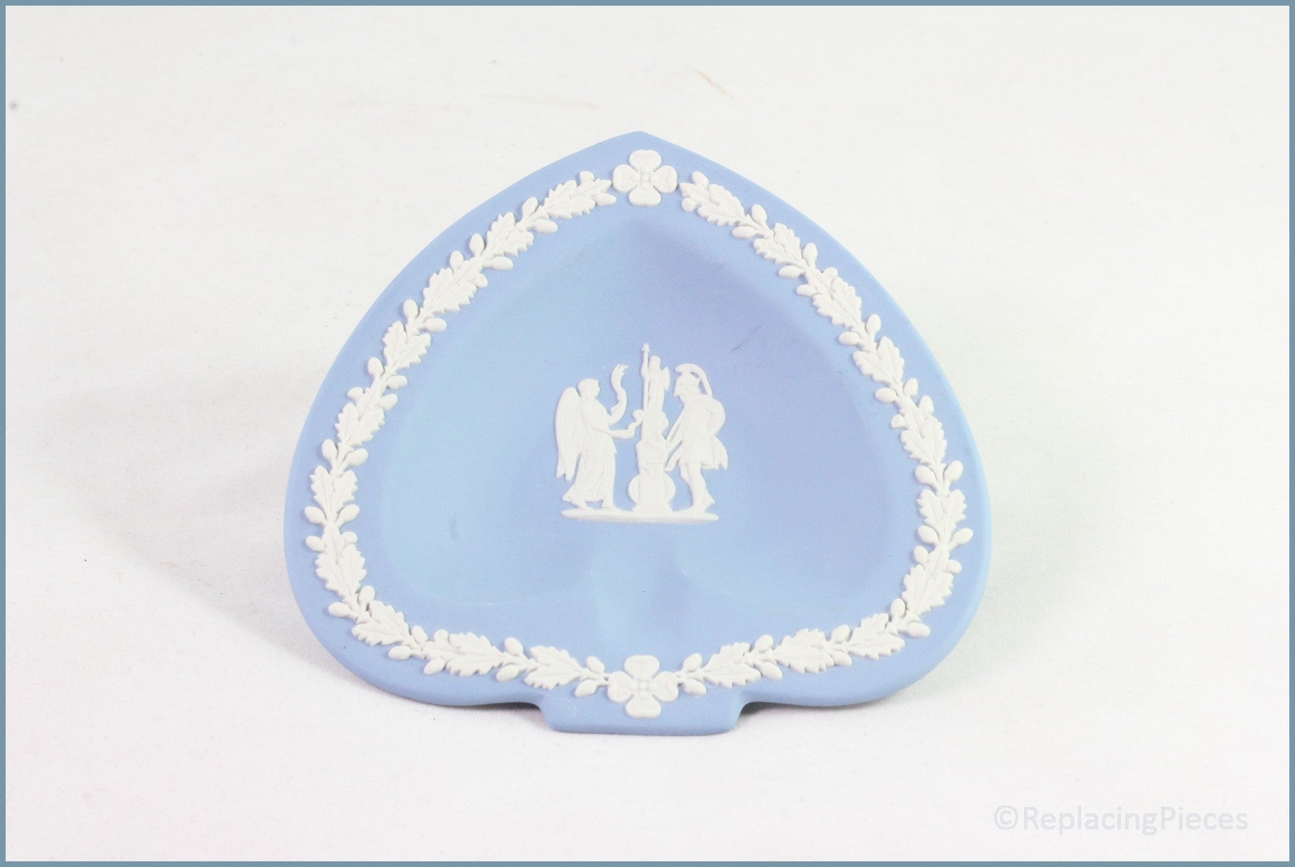 Wedgwood - Jasperware (Pale Blue) - Card Suits Pin Tray - Spades