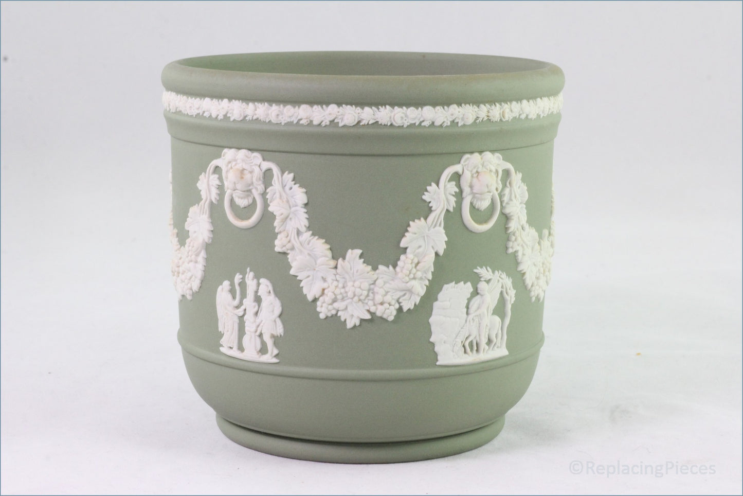 Wedgwood - Jasperware (Sage Green) - 4 7/8" Planter