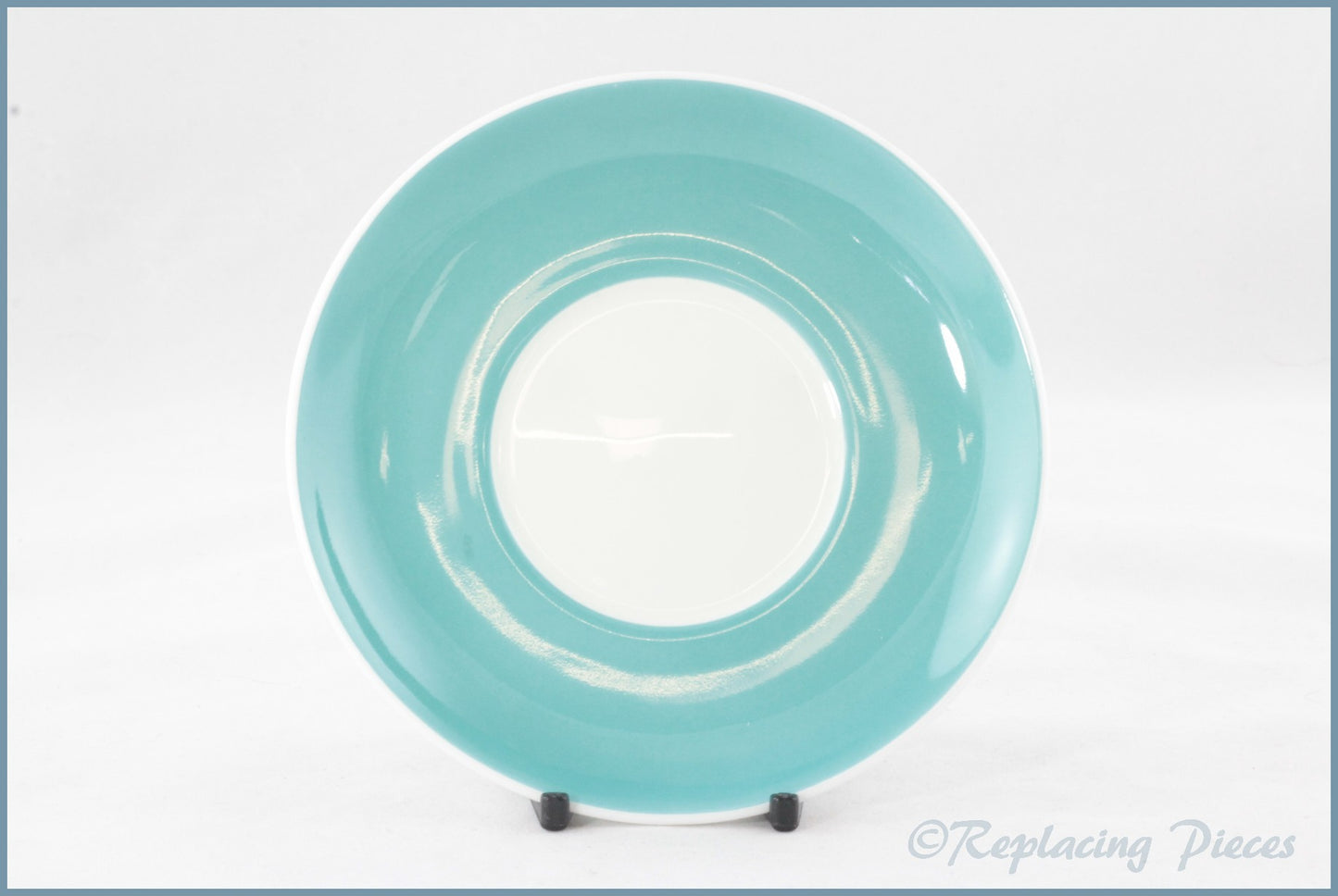 Wedgwood (Susie Cooper) - Flower Motif (Series B) - Coffee Saucer (Turquoise)