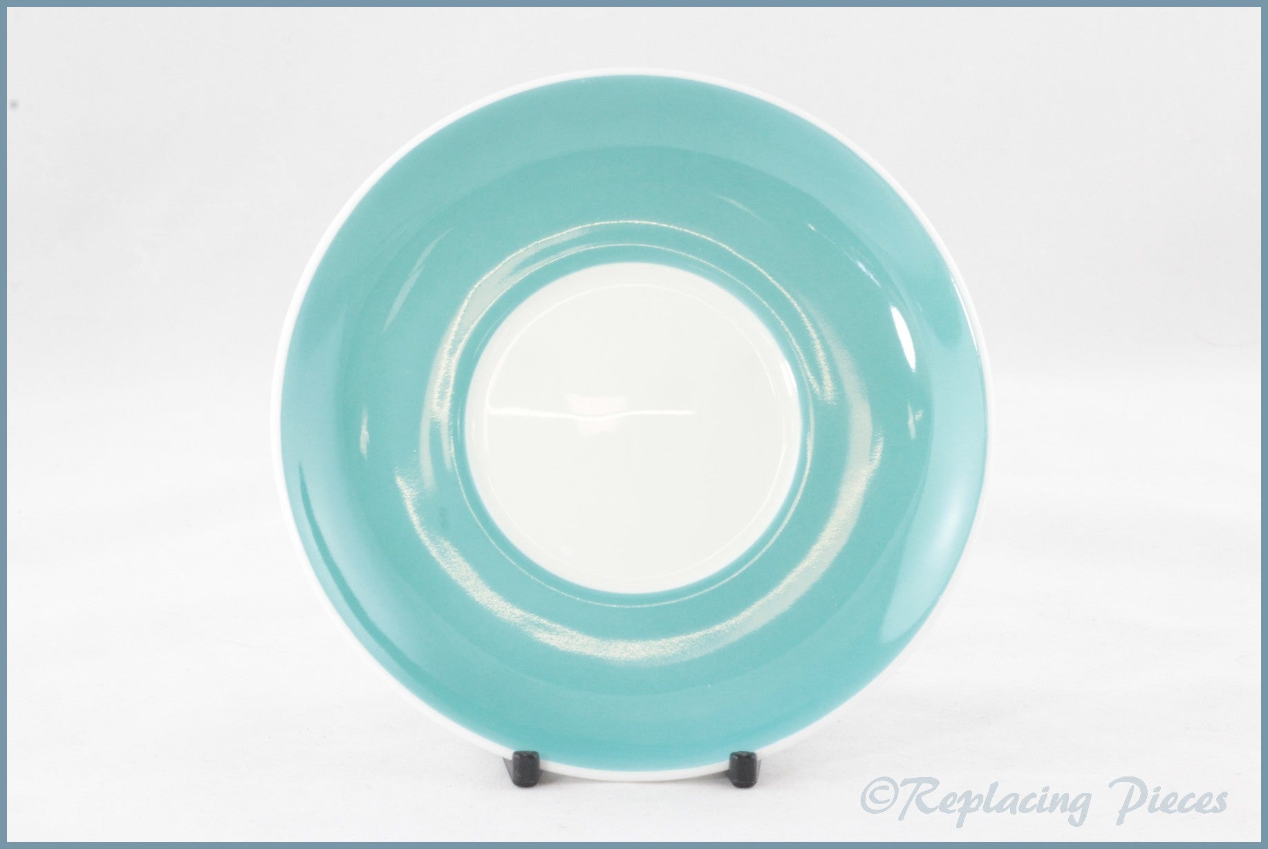 Wedgwood (Susie Cooper) - Flower Motif (Series B) - Coffee Saucer (Turquoise)