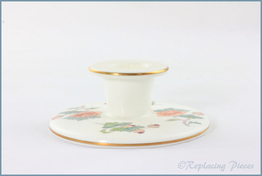Wedgwood - Kutani Crane (Brown Edge) - Low Candlestick