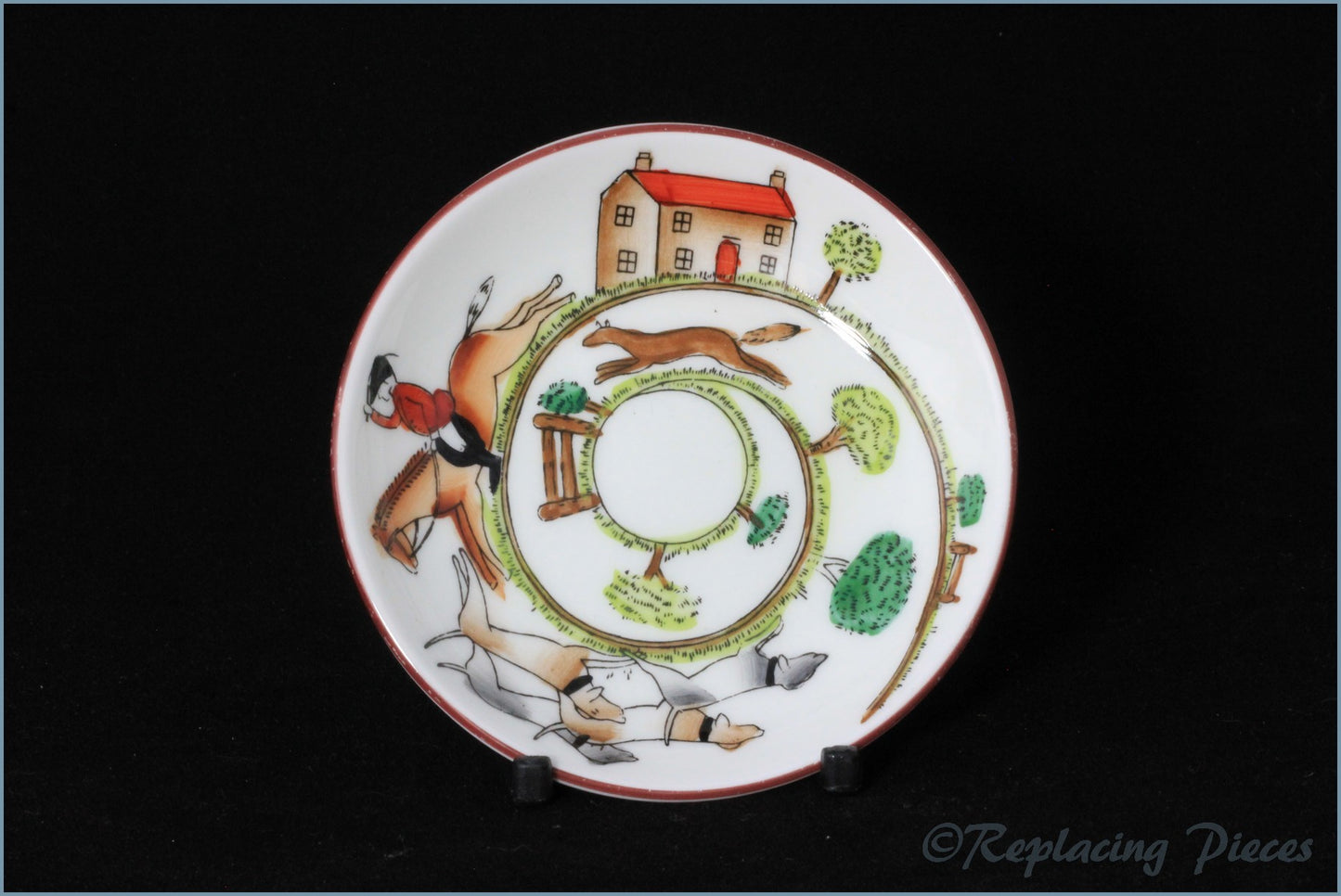 Crown Staffordshire - Hunting Scene - Coaster