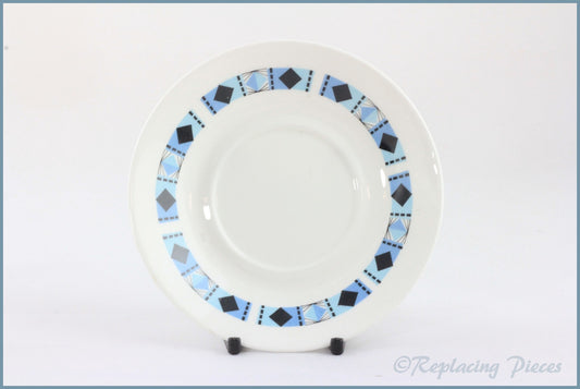 Royal Adderley - Masquerade - Coffee Saucer (Blue)