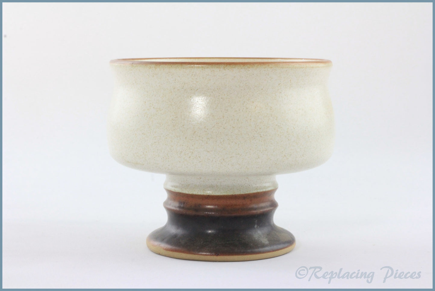 Denby - Potters Wheel (Tan) - Footed Dessert Bowl