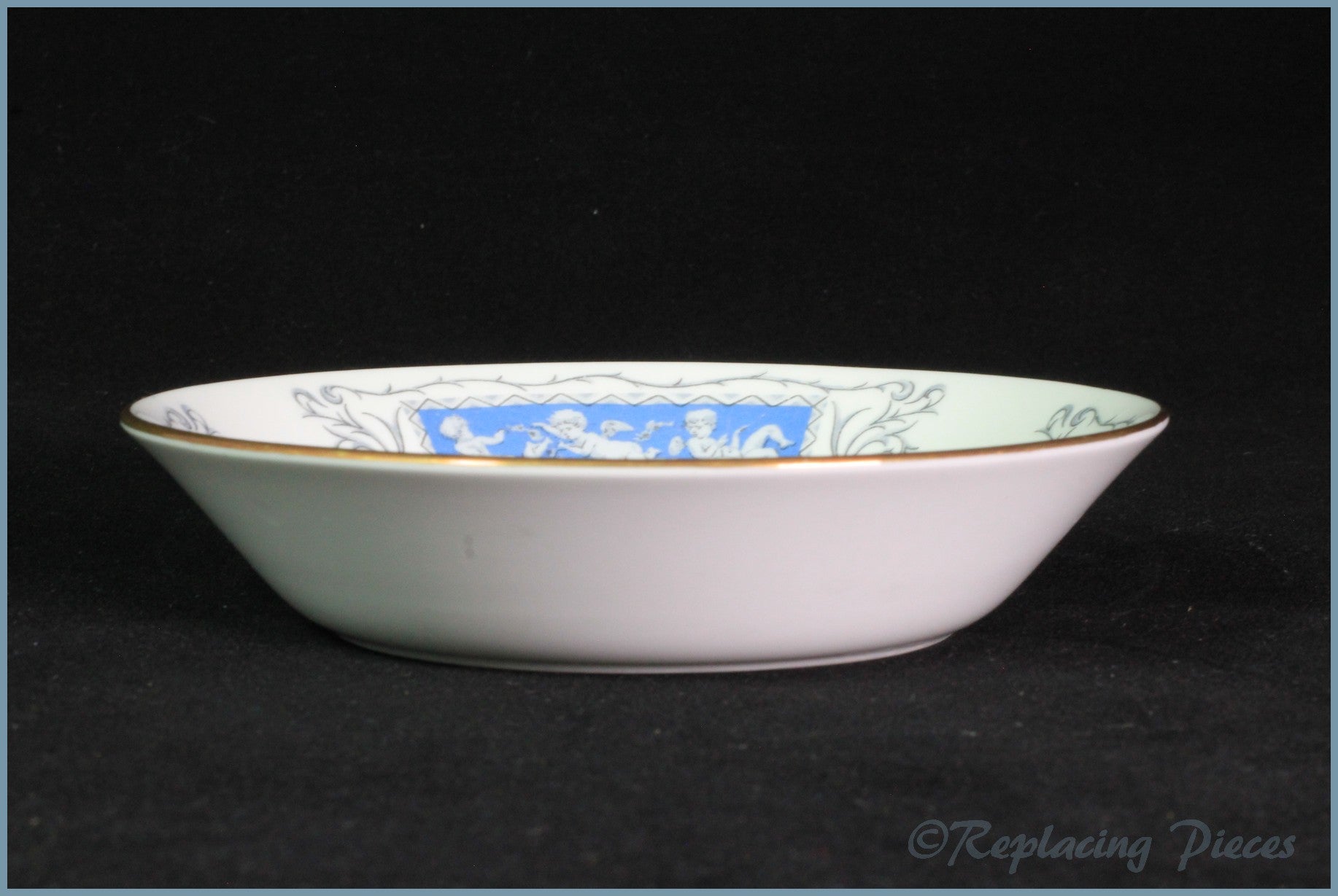 Coalport - Revelry Blue - 5 1/8" Fruit Saucer (Wide Base - 3")