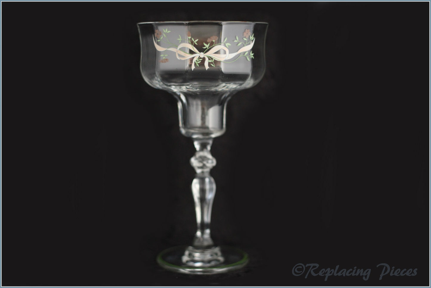 Johnson Brothers - Eternal Beau - Dessert Bowl (Glass - Green Line On Foot)