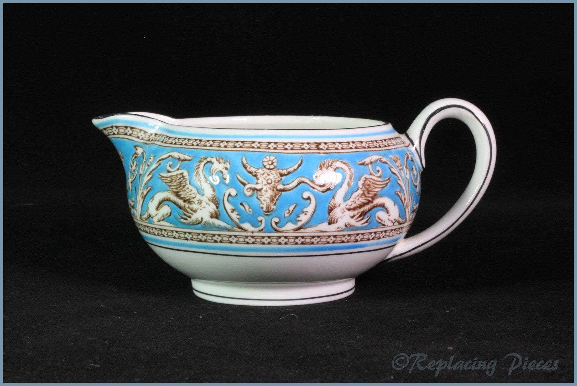 Wedgwood - Florentine (Turquoise) - Milk Jug (Squat)