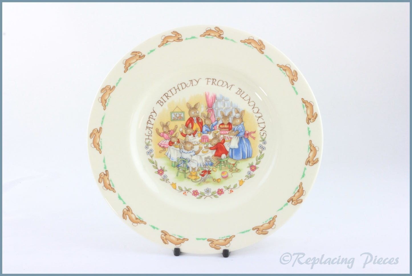 Royal Doulton - Bunnykins - 8 1/8" Salad Plate (Happy Birthday)