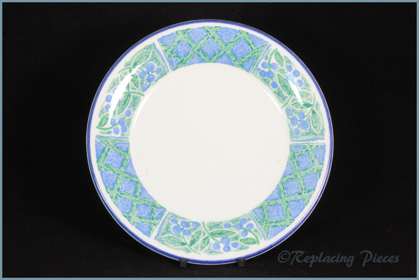 Staffordshire - Blueberry & Trellis - 7" Side Plate