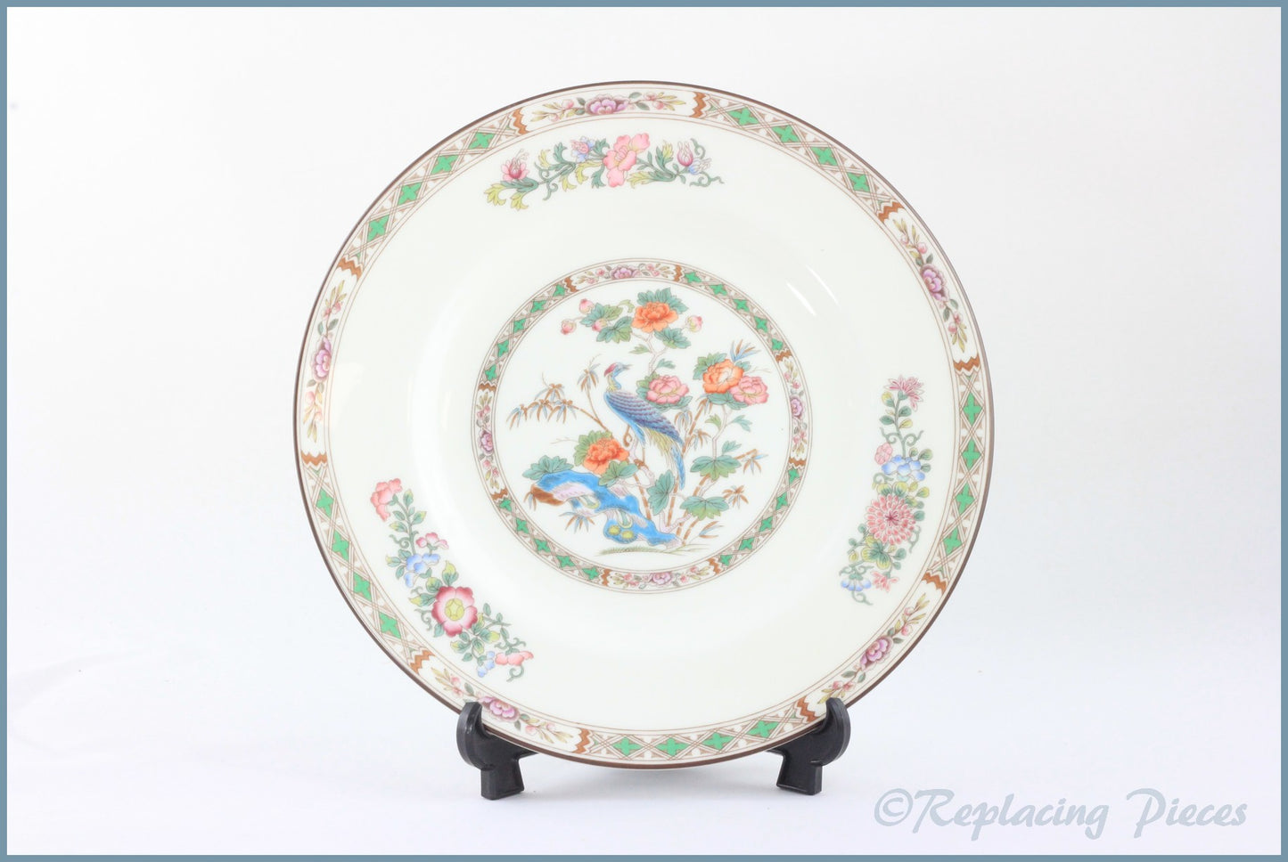 Wedgwood - Kutani Crane (Brown Edge) - 8" Salad Plate
