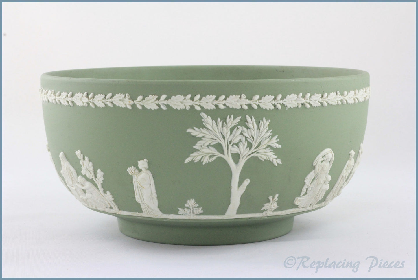Wedgwood - Jasperware (Sage Green) - Sacrifice Bowl