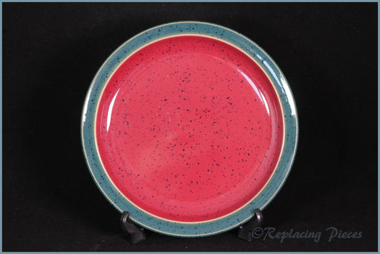Denby - Harlequin - 6 7/8" Side Plate (Green Rim - Red Interior)