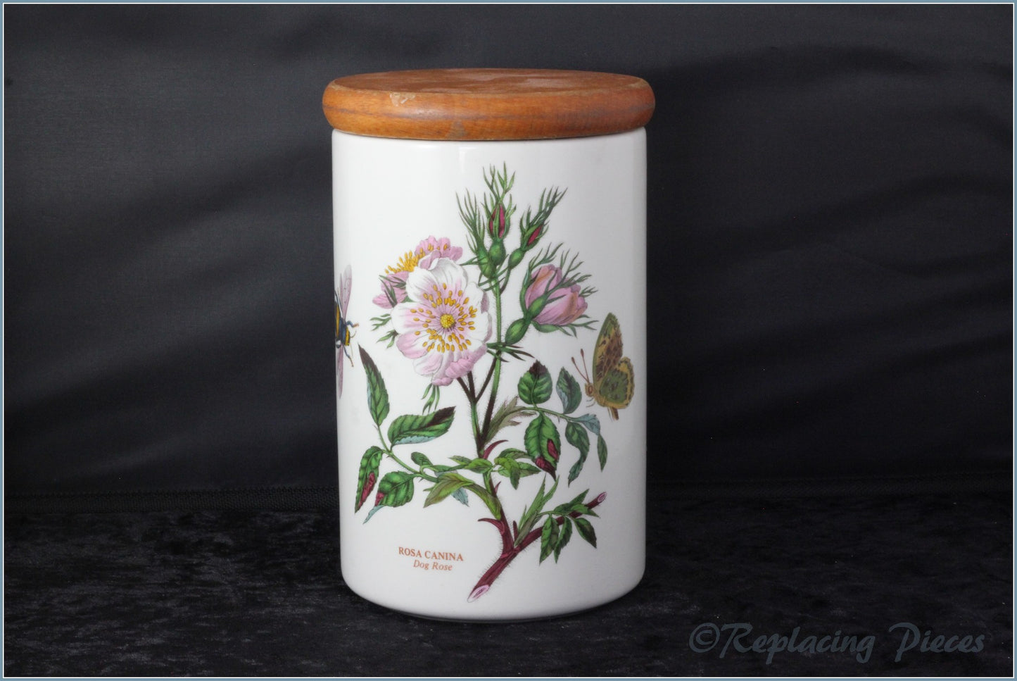 Portmeirion - Botanic Garden - 7" Tall Storage Jar (Dog Rose)