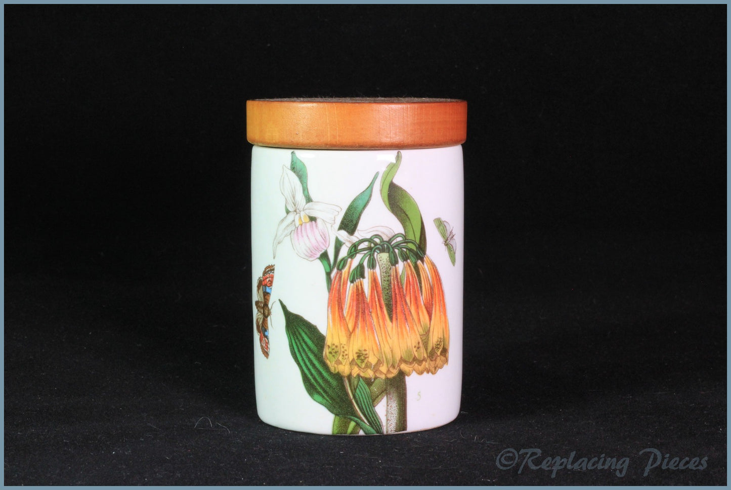 Portmerion - Botanic Garden - 3 3/4" Tall Storage Jar (Orange Cactus)