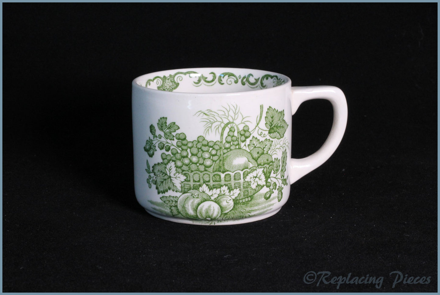 Masons - Fruit Basket (Green) - Teacup (Straight Sided)