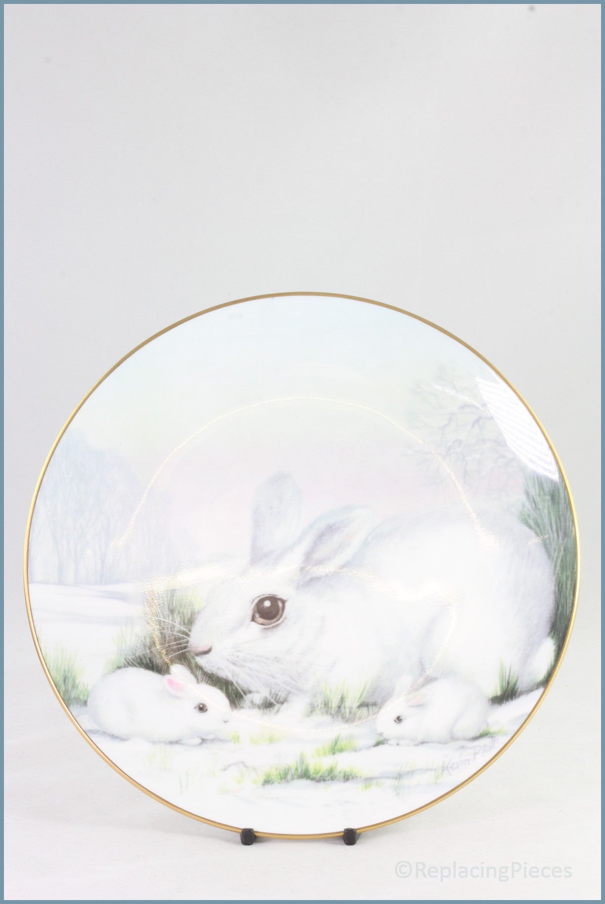  - Crown Staffordshire コレクタープレート　うさぎ【s0197】 Crown Staffordshire コレクタープレート うさぎ【s0197