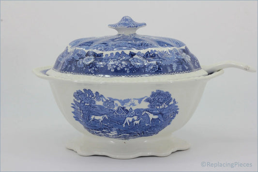 Adams - English Scenic Blue - Soup Tureen