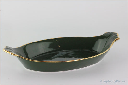 Apilco - Bistro (Green & Gold) - Oval Entree Dish (Large)