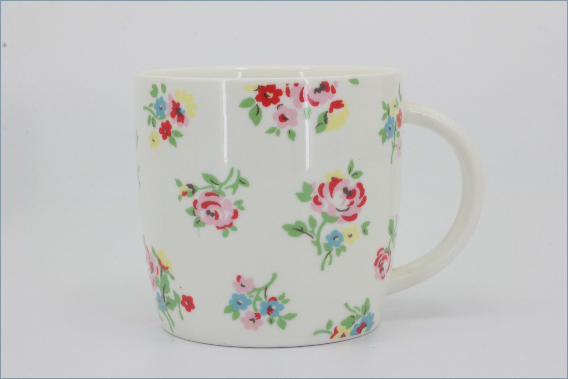 Churchill - Cath Kidston - Mug (White & Pink, Blue & Yellow Roses)