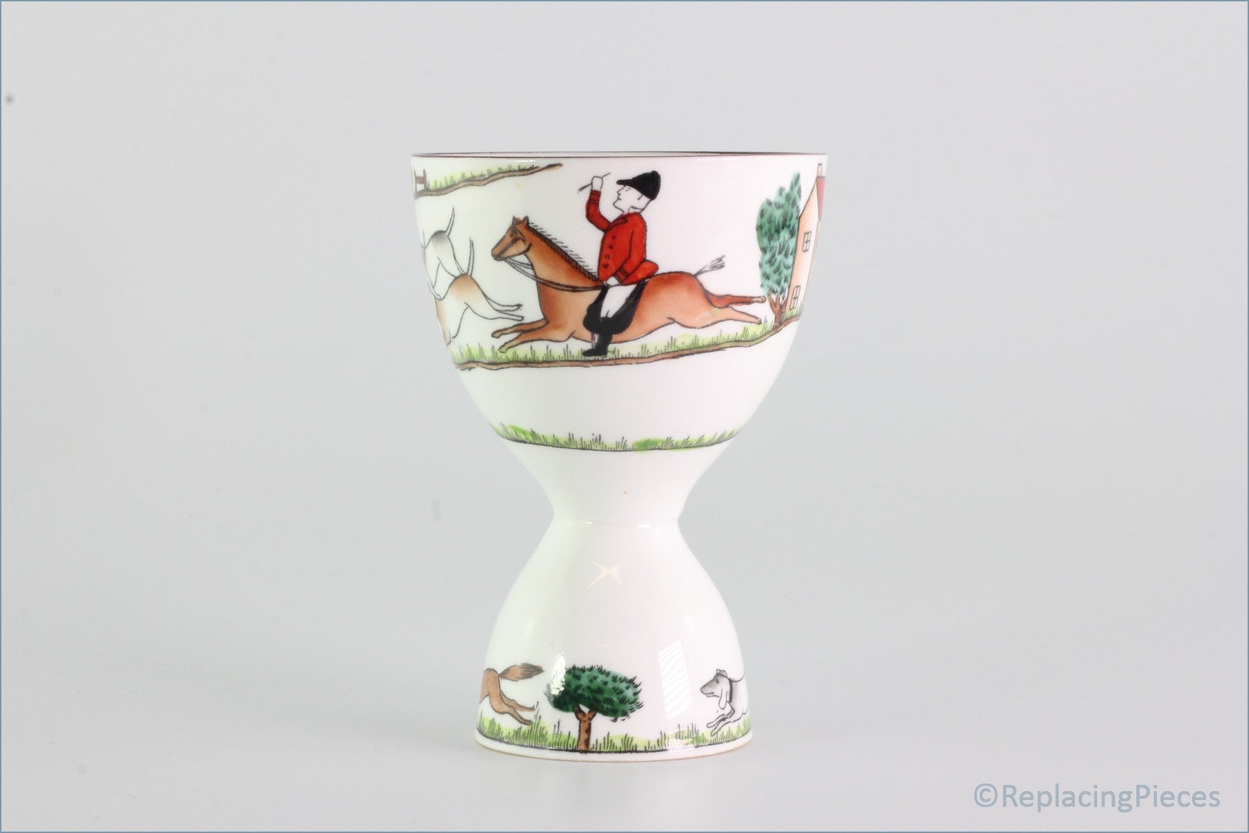 Crown Staffordshire - Hunting Scene - Double Eggcup