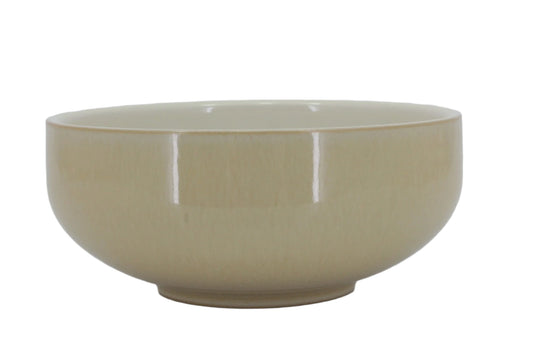 Denby - Caramel - Cereal Bowl - Beige ceramic bowl on a white background