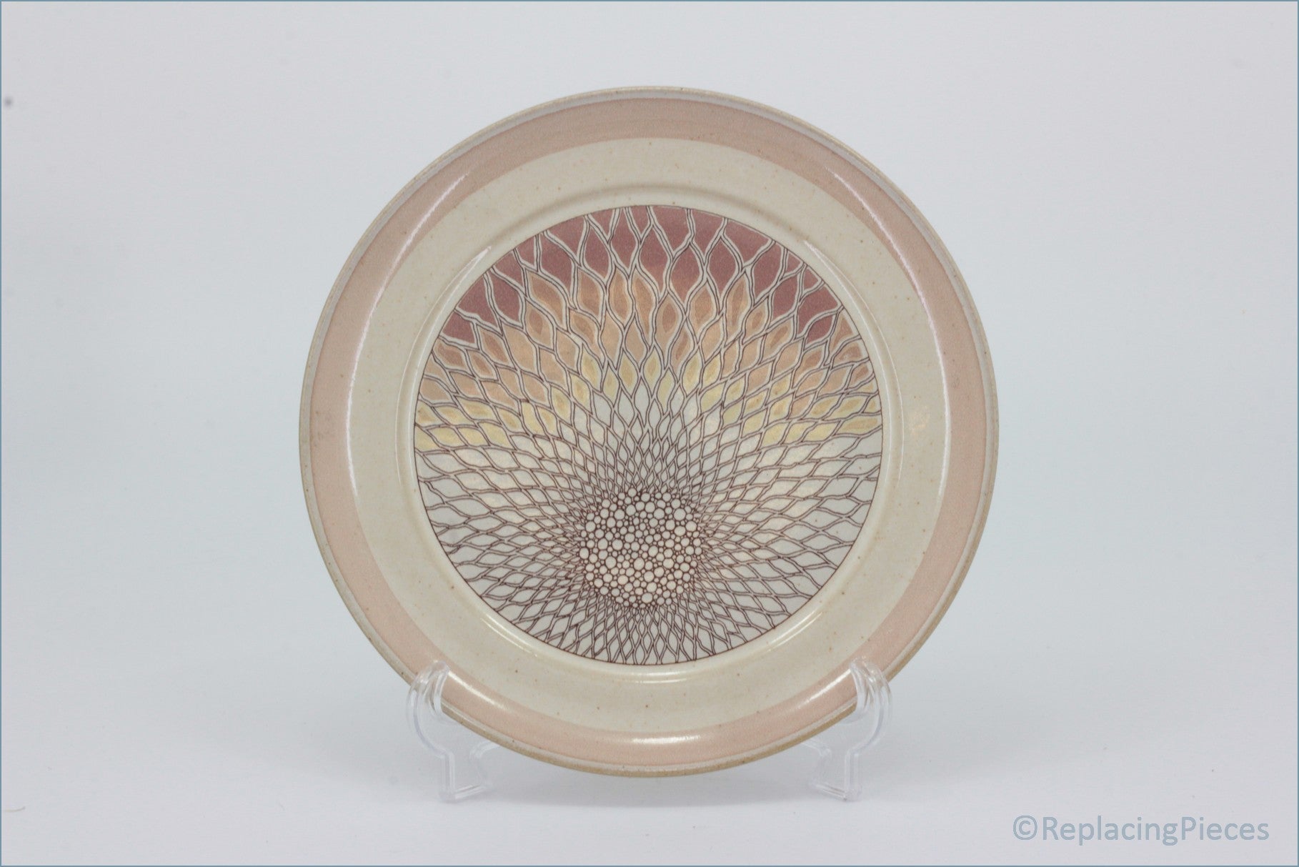 Denby - Chantilly - 6 3/4" Side Plate - Decorative plate with a geometric pattern on a white background