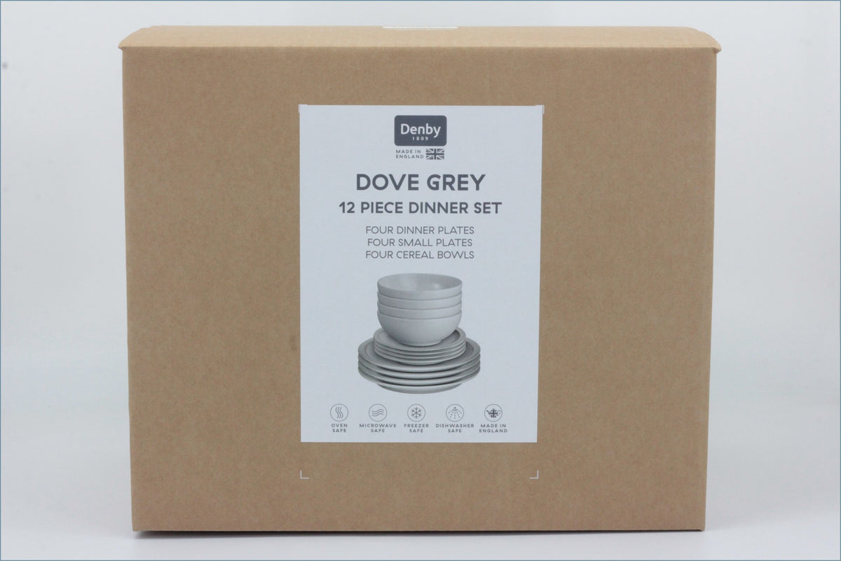 Denby - Dove Grey - 12 Piece Boxed Set