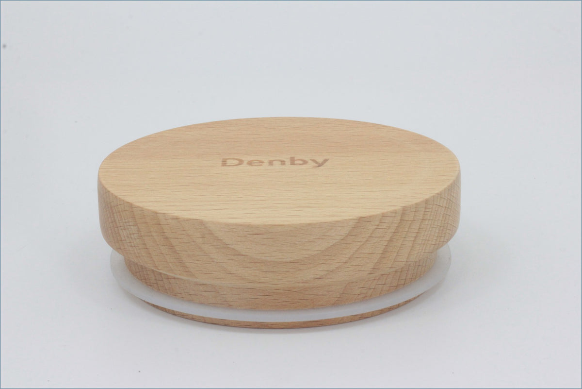 Denby - Halo (Speckle) - Wooden Storage Jar Lid ONLY
