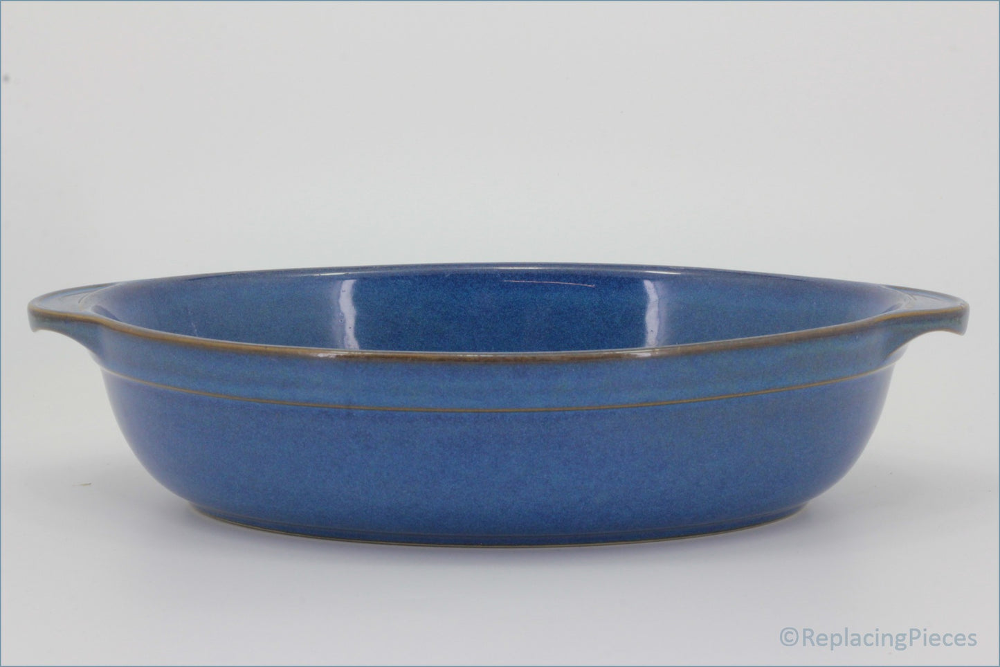 Denby - Imperial Blue - Oval Roaster (Blue Interior)
