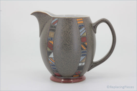 Denby - Marrakesh - 1 Pint Jug - Ceramic pitcher with geometric pattern on a white background