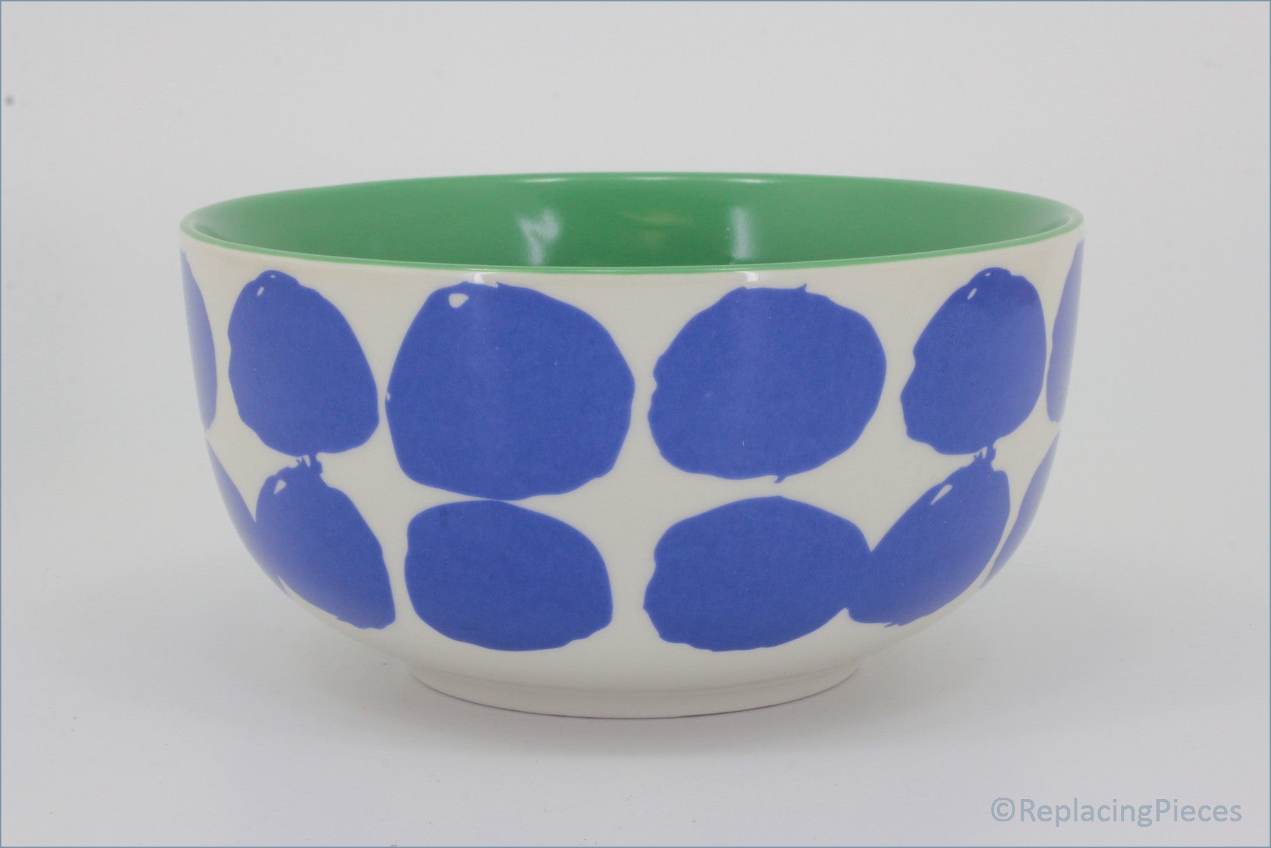 Habitat - Abstract - Cereal Bowl - Ceramic bowl with blue pattern on a white background