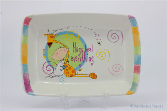 Johnson Brothers - Born To Shop - Oblong Dish (Hugs Heal Everything)