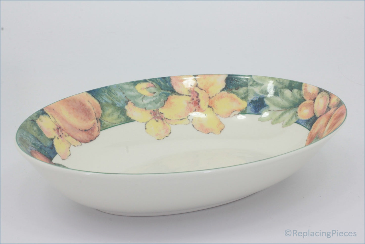 Marks & Spencer - Millbrook - Open Vegetable Dish - Vegetable bowl with floral design on a white background