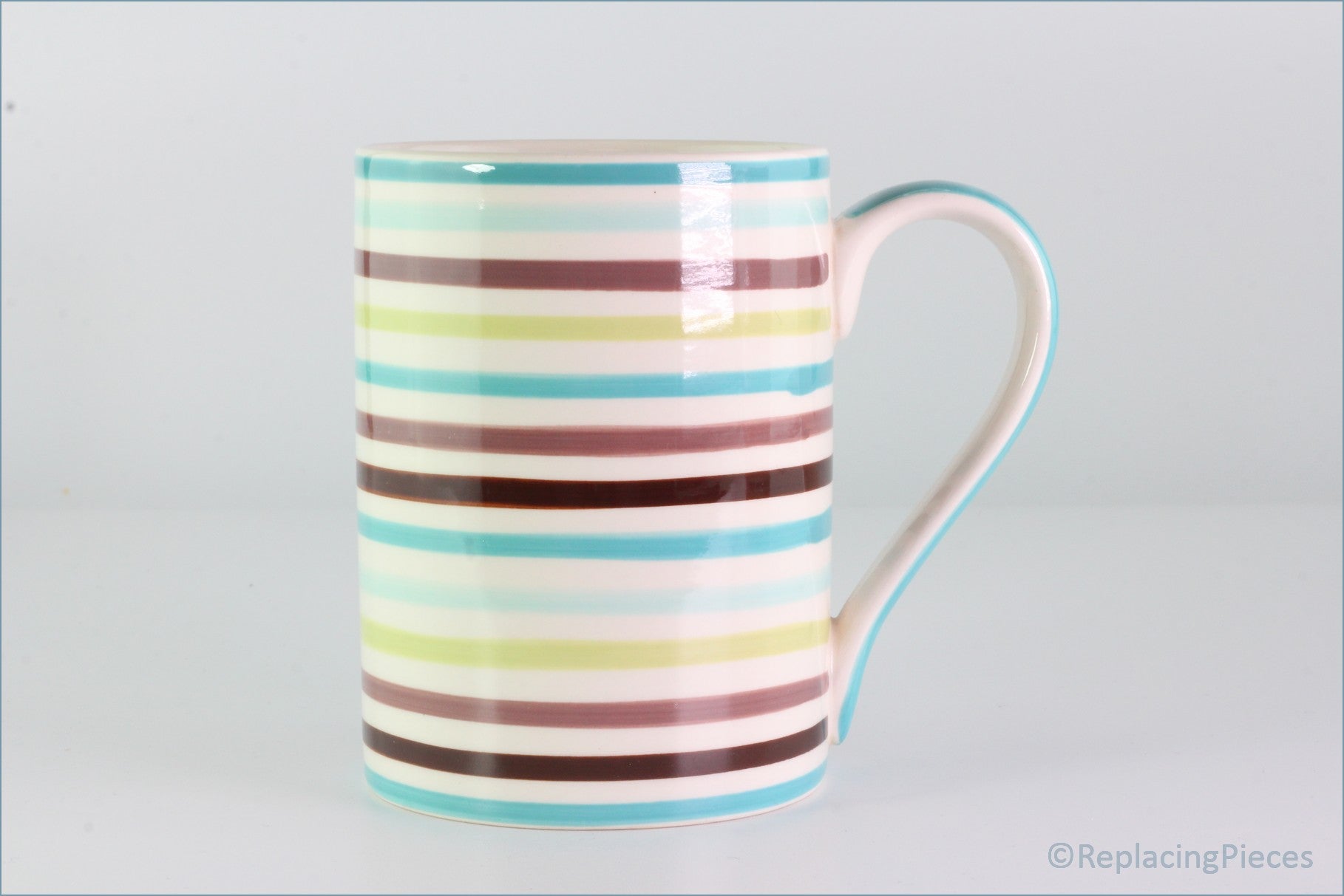 Marks & Spencer - Mugs - Blue/Brown Stripe