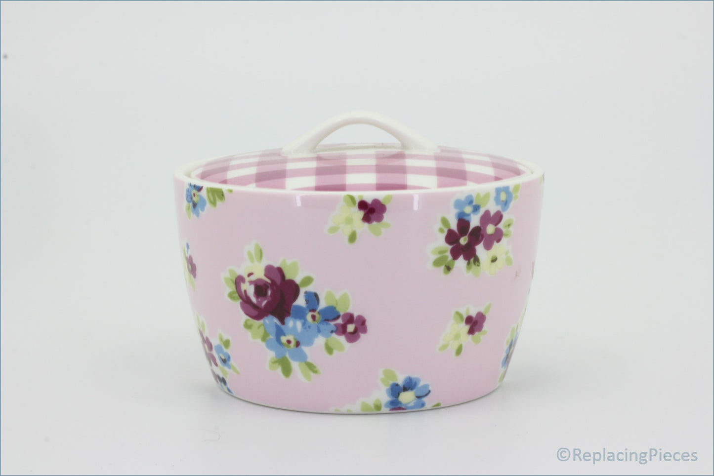 Marks & Spencer - Posy Gingham - Lidded Sugar Bowl