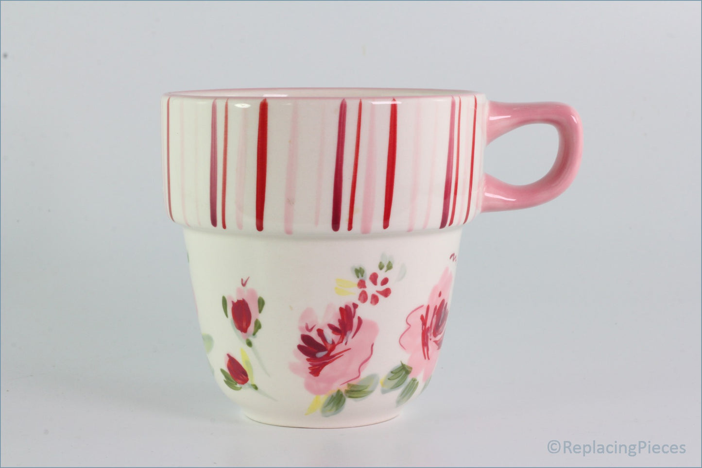 Marks & Spencer - Polka Dot - Stacking Mug (Roses At Base)