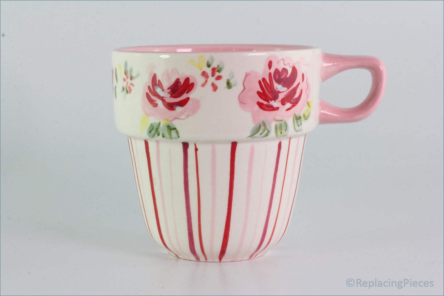 Marks & Spencer - Polka Dot - Stacking Mug (Roses At Rim)