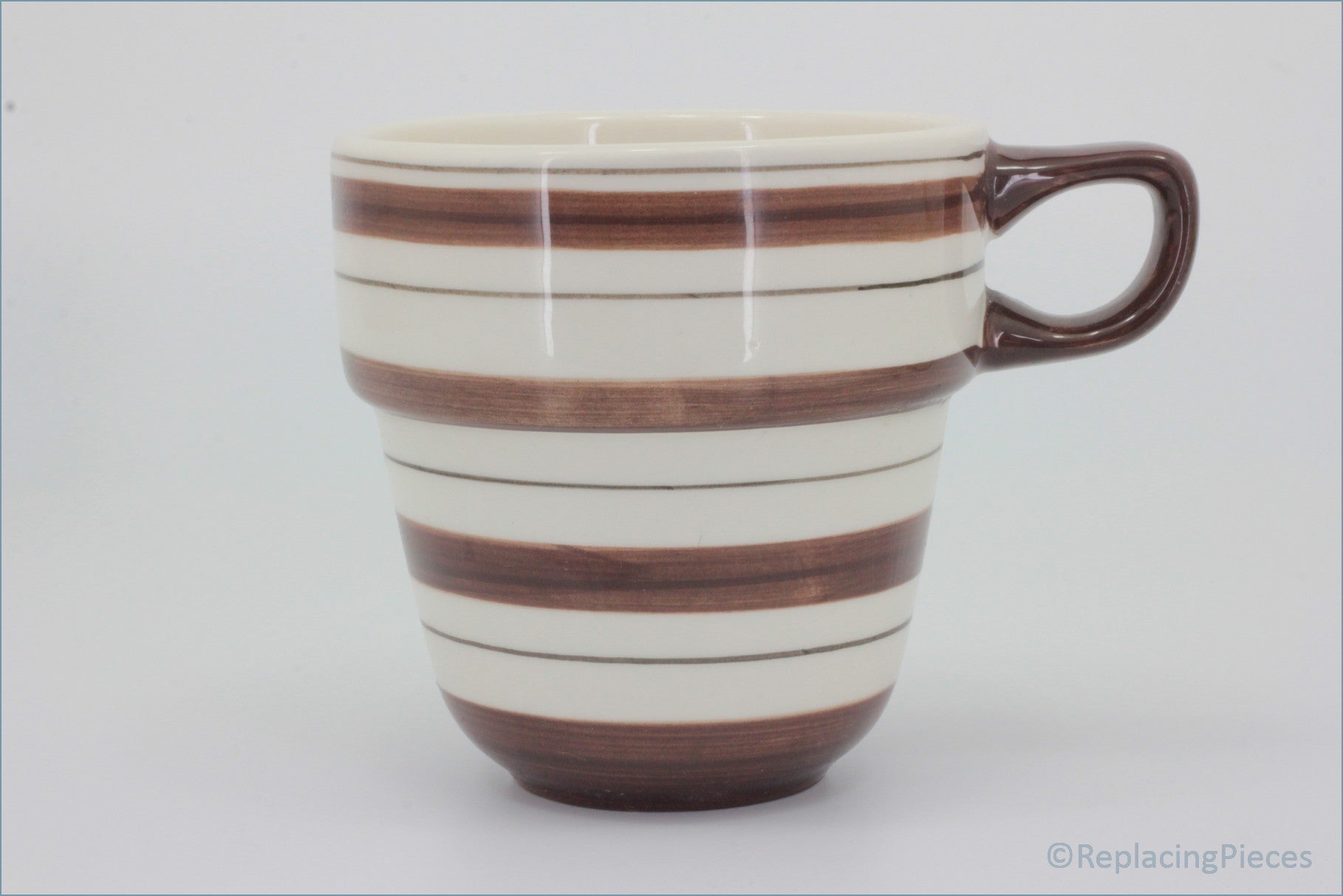 Marks & Spencer - Polka Dot - Stacking Mug (Stripes - Mocha)