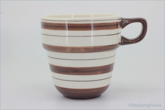 Marks & Spencer - Polka Dot - Stacking Mug (Stripes - Mocha)
