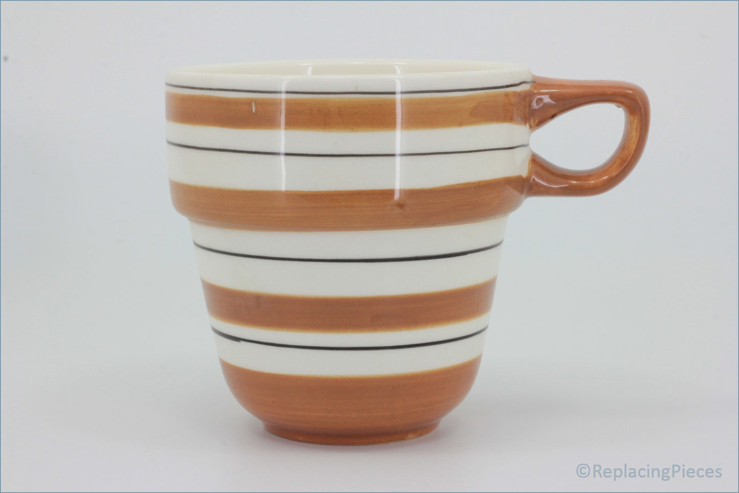 Marks & Spencer - Polka Dot - Stacking Mug (Stripes - Tan)
