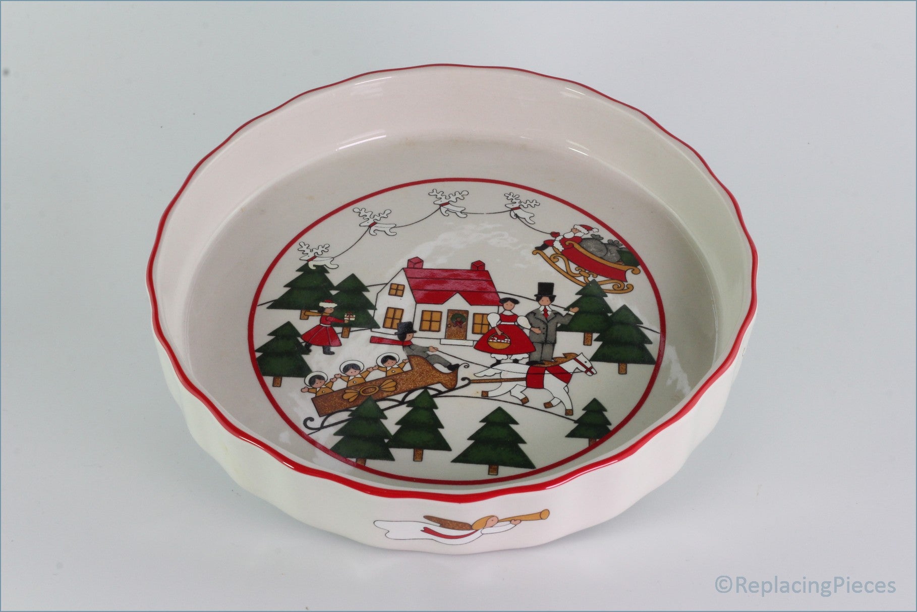 Masons - Christmas Village - Flan Dish