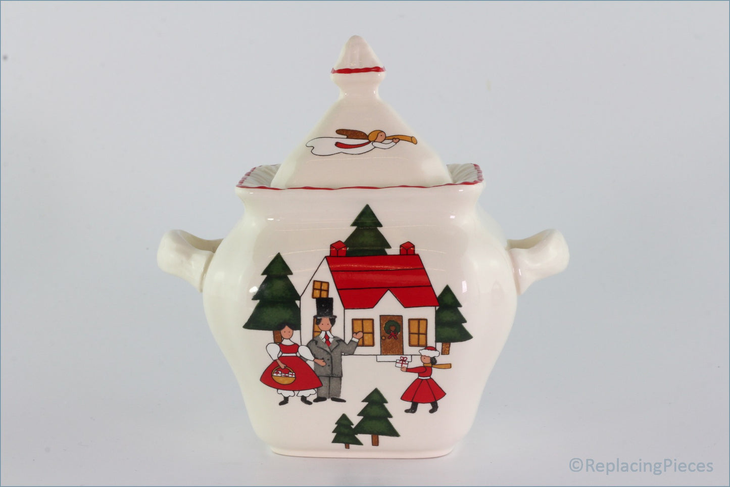 Masons - Christmas Village - Lidded Sugar Bowl