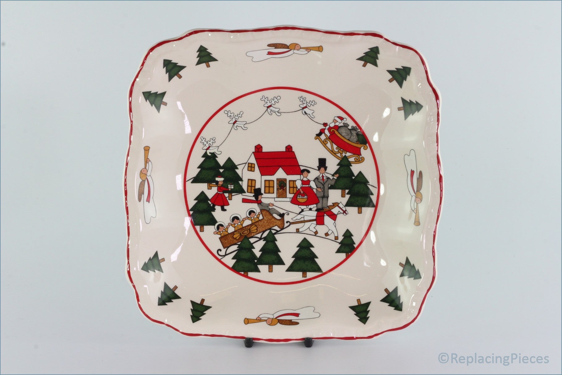 Masons - Christmas Village - Square Gadroon Dish