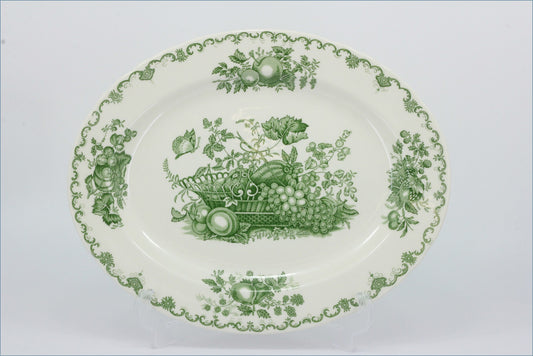 Masons - Fruit Basket (Green) - 13 3/4" Oval Platter